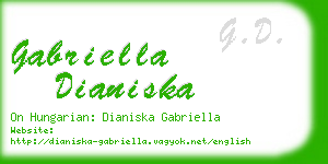 gabriella dianiska business card